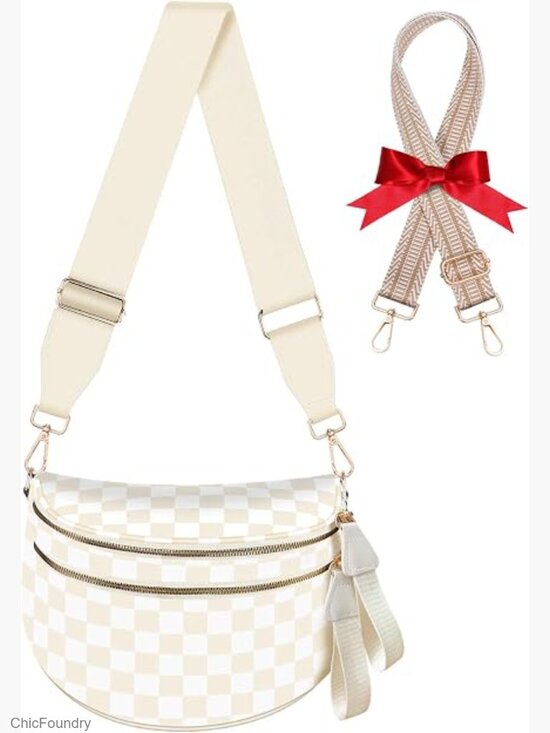 Handbags - Large Nylon Crossbody Bag Fanny Pack Expandable Extra Strap